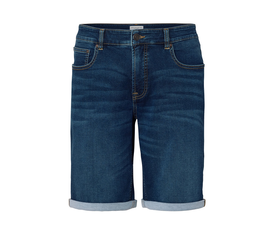 Blaue Comfort Jeans-Shorts.