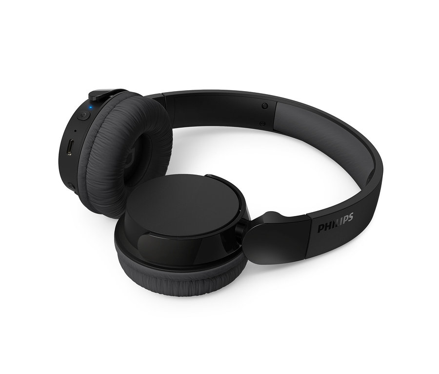 Schwarze Philips Bluetooth®-Kopfhörer »H3209« auf weißem Hintergrund.