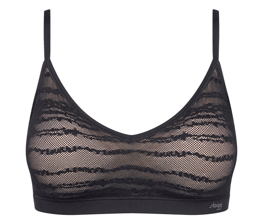 Schwarzer sloggi FREE Evolve PU Lace BH.