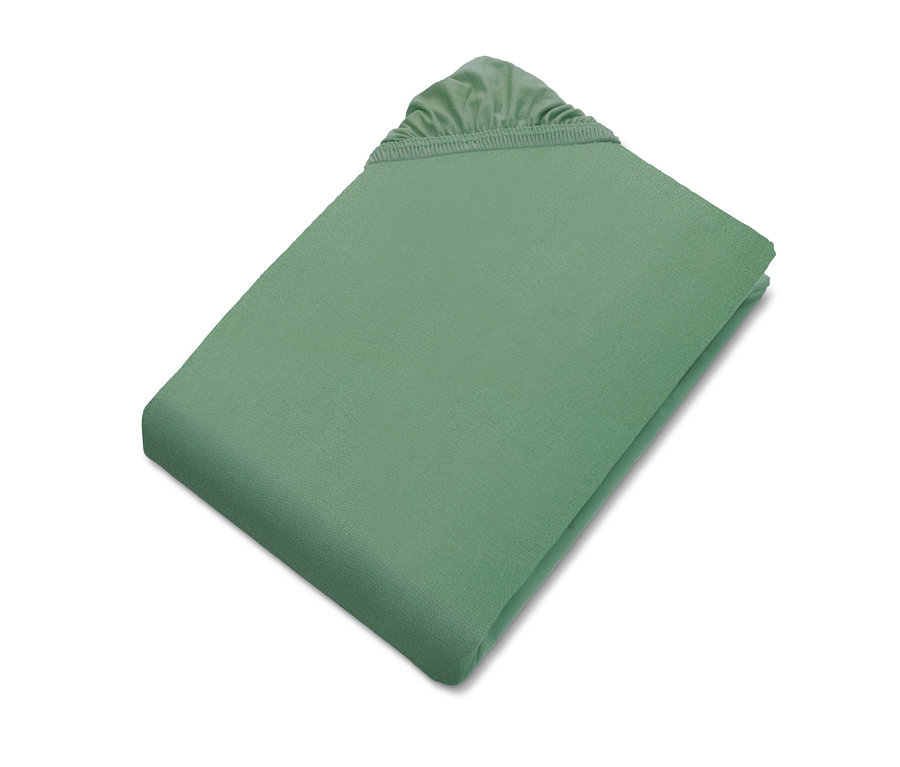 Grünes SCHÖNER WOHNEN-Kollektion Spannbettlaken in Normalgröße, Übergröße und Doppelgröße.