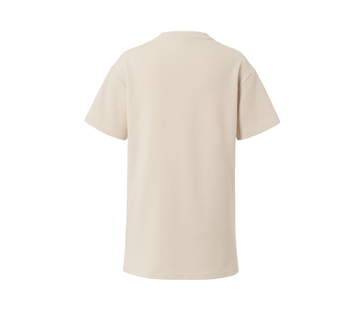 Ein beiges Oversized-Sportshirt.