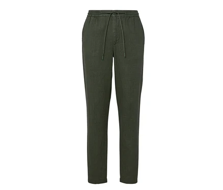Khakifarbene Leinen-Chino.