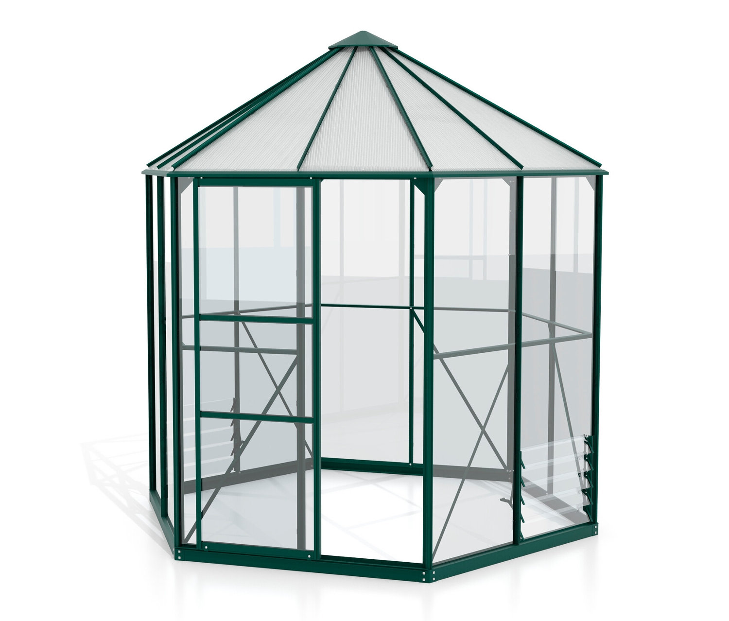 Vitavia Gewächshaus Pavillon 4 - 253x221x263cm - smaragdgrün -