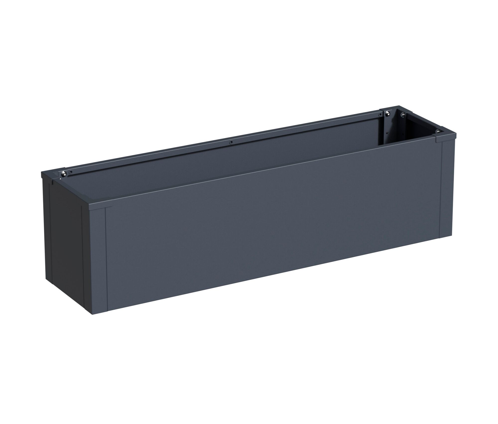 Tchibo - Pflanzkasten mit Einlegeboden - 100x25x27cm - anthrazit - Stahl