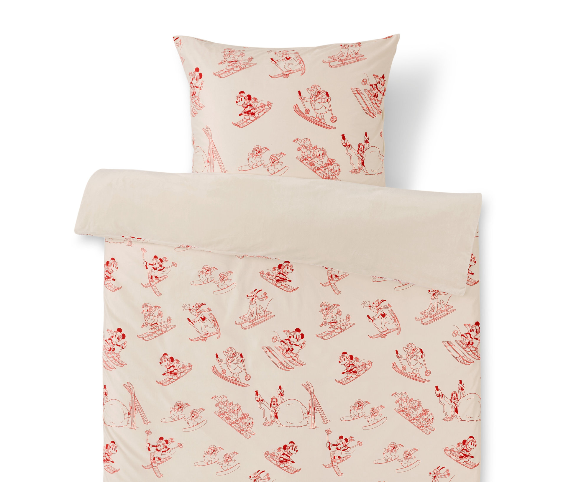 Nickiplüsch-Bettwäsche »Mickey and Friends« - creme - creme
