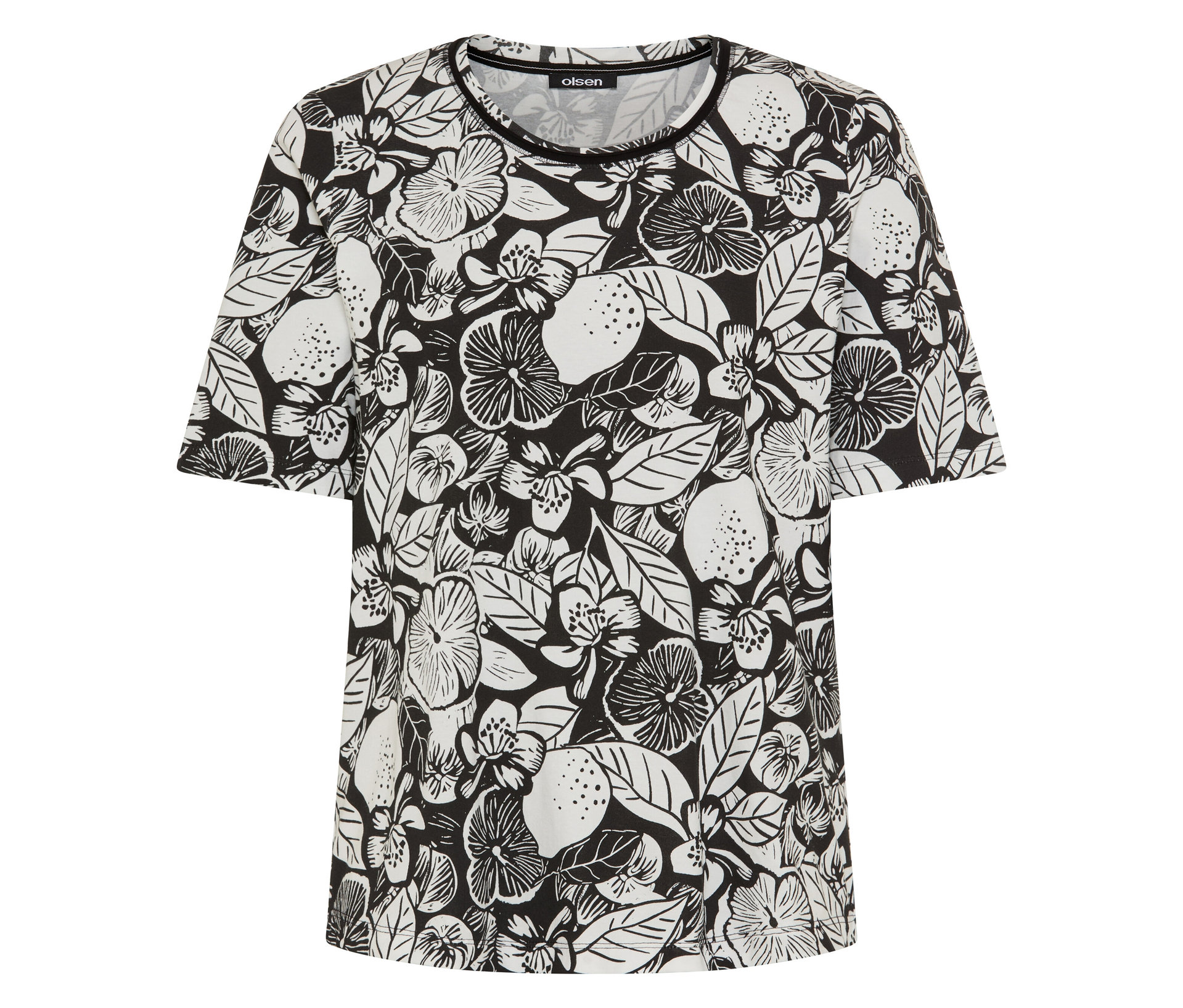 Olsen Shirt - Damen - Gr. 42 - schwarz - schwarz