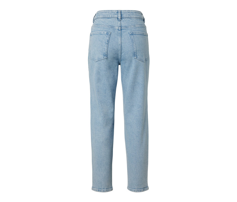 Helle Mom Jeans ‒ Fit »Nyla« von hinten gezeigt.