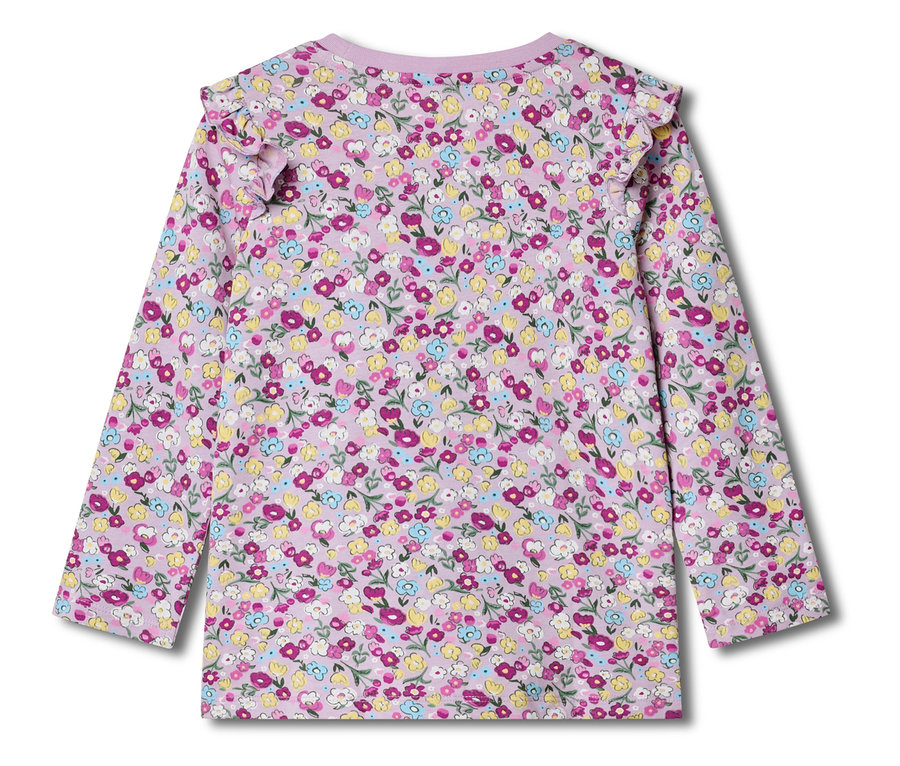 Langärmliges Oberteil mit Blumendruckmuster.