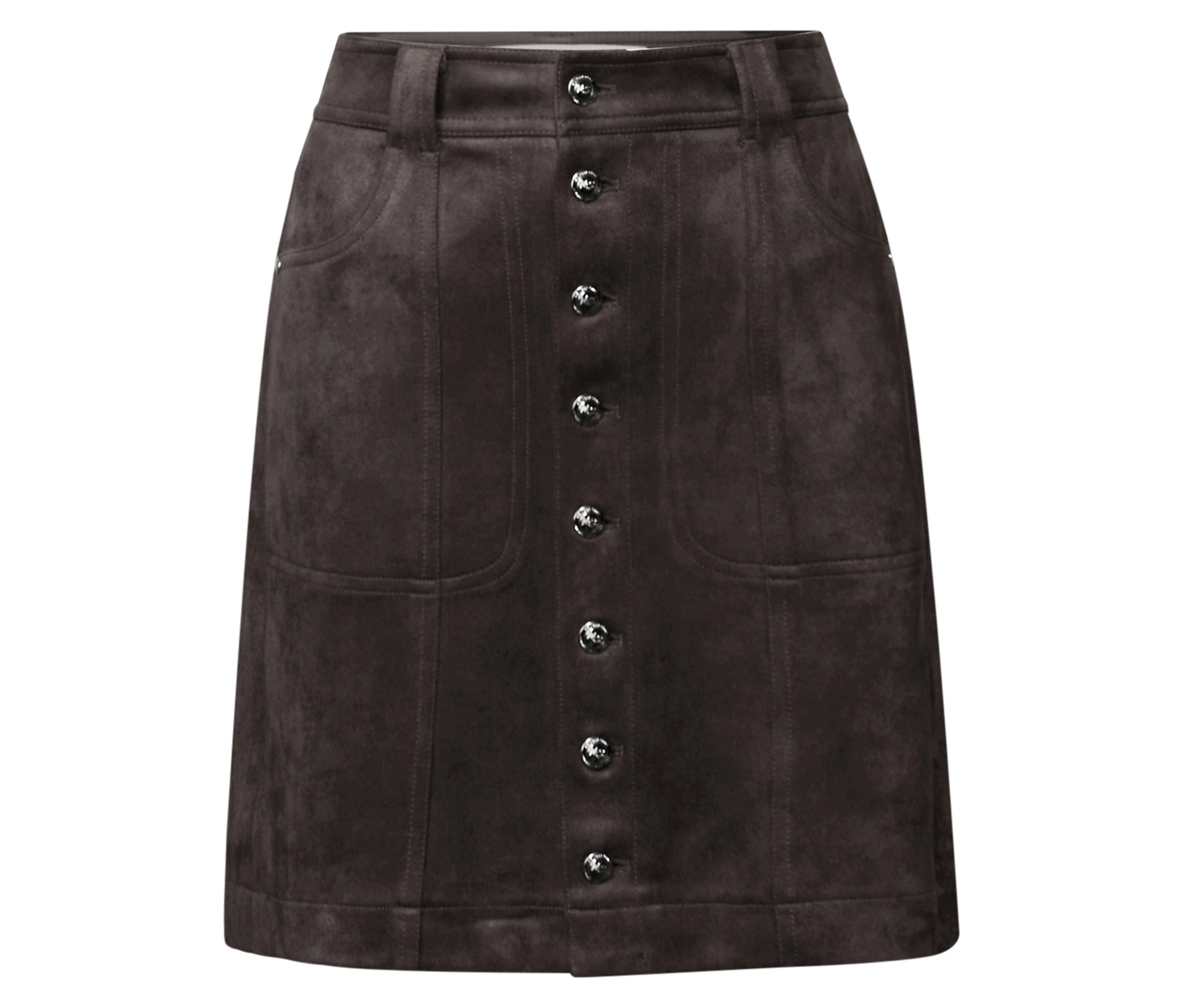 Veloursrock - Damen - Gr. 46 - braun - braun