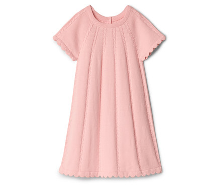 Kinder-Kurzarm-Kleid aus weichem Strick