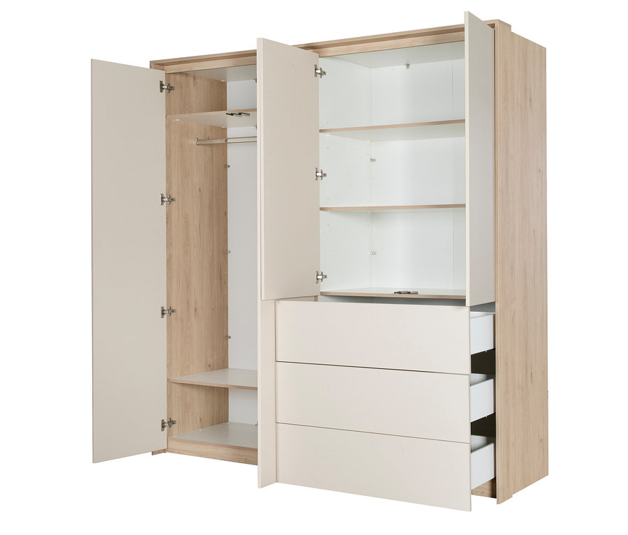 Offener Roba Kleiderschrank »Louisa« mit Regalen und Schubladen.