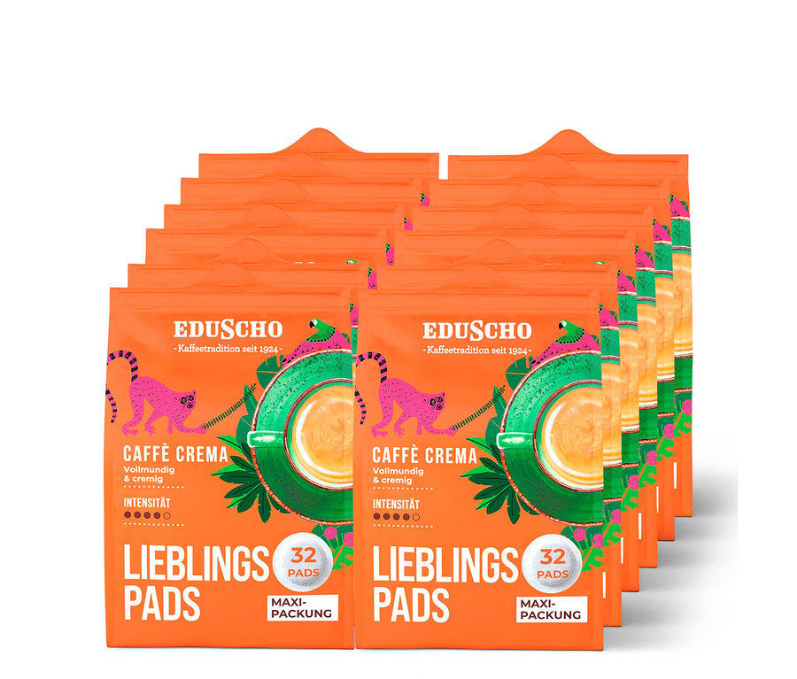 Mehrere Packungen Eduscho Lieblingspads Caffè Crema Kaffeepads.