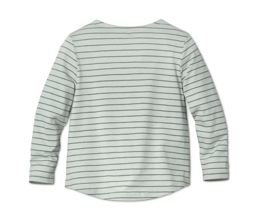 Gestreiftes langärmeliges Baumwoll-Jersey-Shirt.