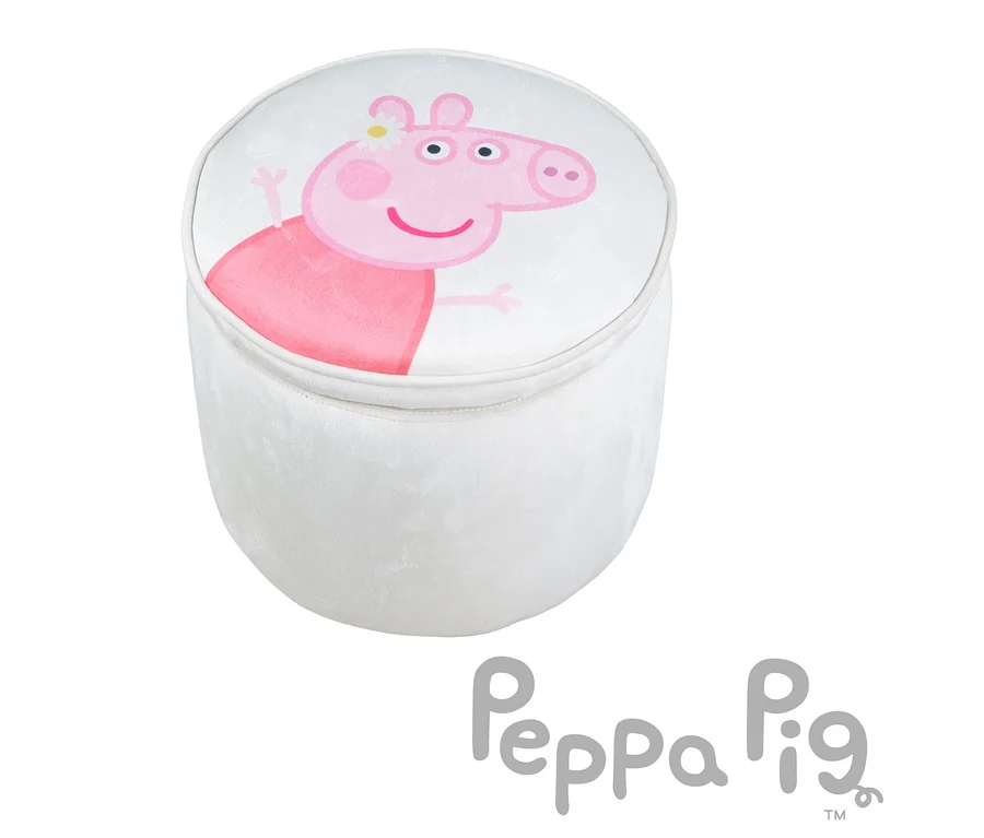 Weißer Hocker mit Peppa Pig Motiv