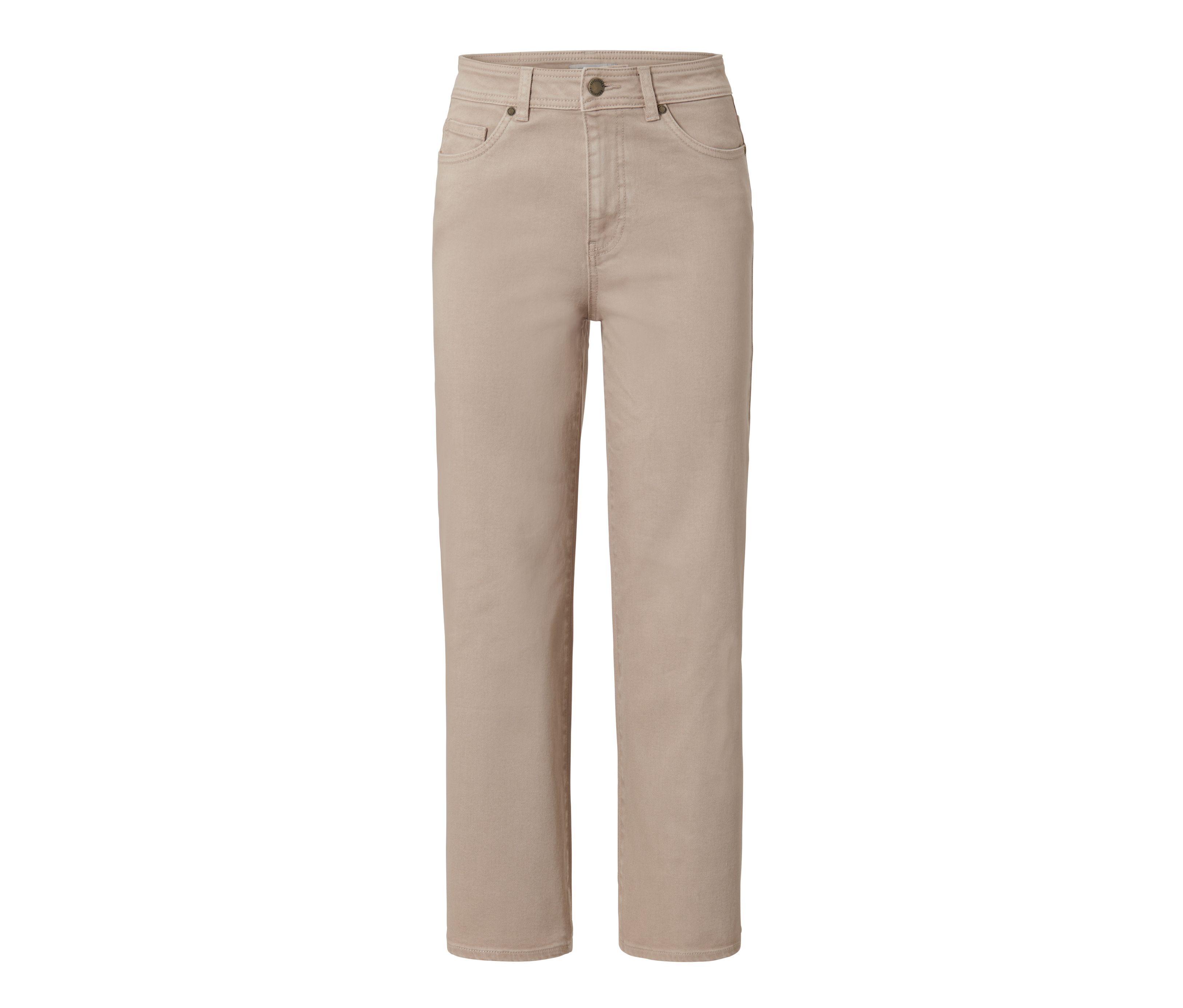 Tchibo - Jeans mit weitem Bein - Damen - Gr. 38 - beige