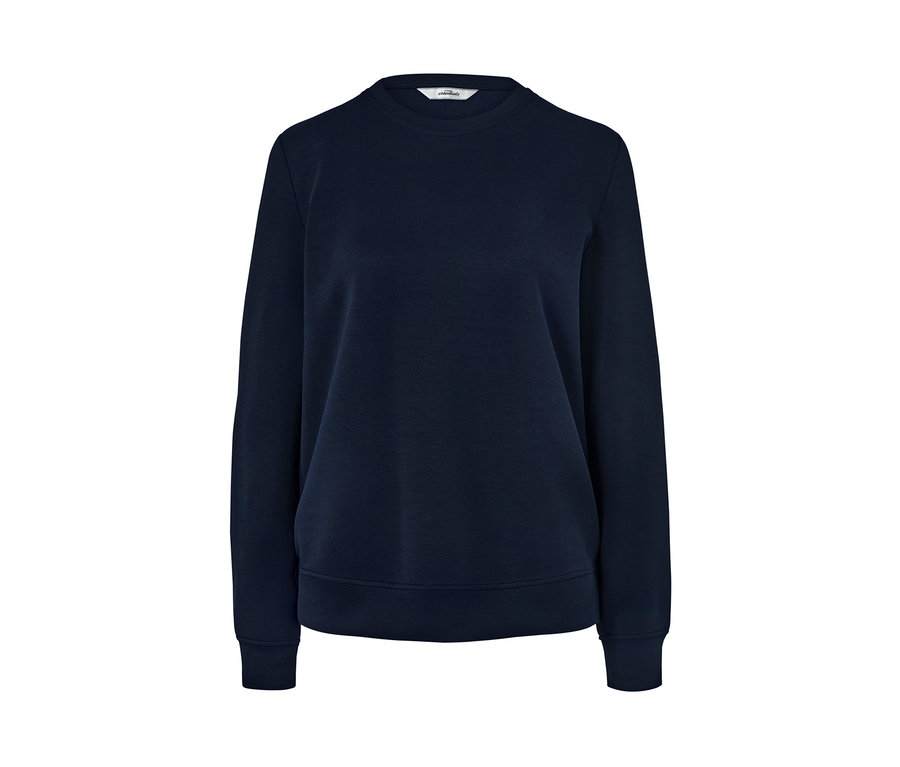 Marineblaues Sweatshirt.