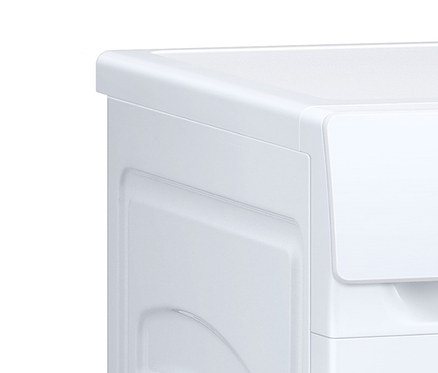 Weiße Samsung Waschmaschine WW-81T304PWW/EG von vorne.