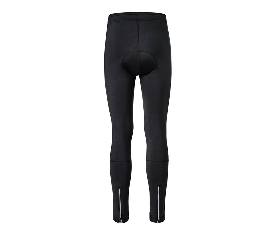 Schwarze Velohose von hinten.