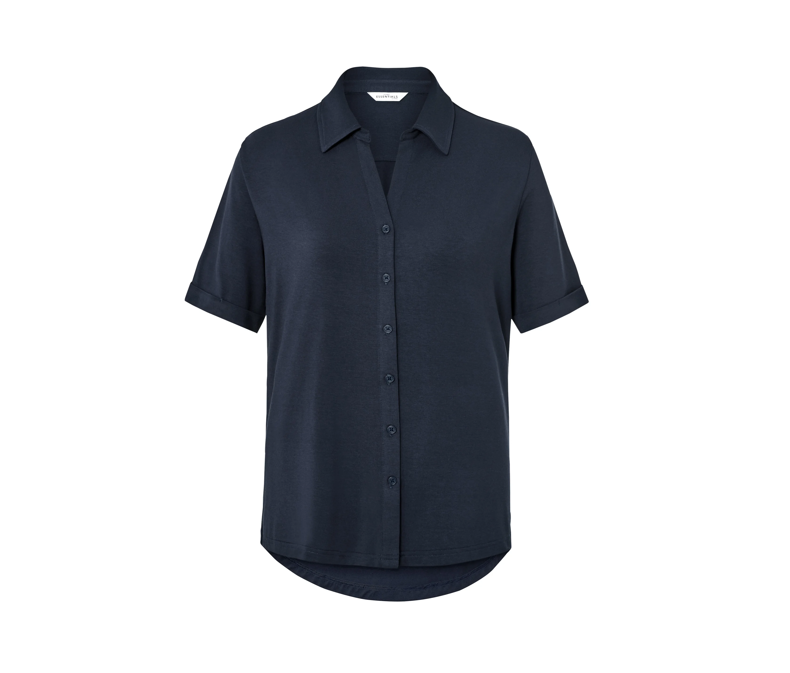 Blau am günstig Kaufen-Tchibo - Blusenshirt mit Knopfleiste - Damen - Gr. S - dunkelblau. Tchibo - Blusenshirt mit Knopfleiste - Damen - Gr. S - dunkelblau <![CDATA[Blusenshirt mit Knopfleiste Farbe: Dunkelblau Material: 95% Viskose (von Lenzing), 5% Elasthan Maße: Gesamtlänge 