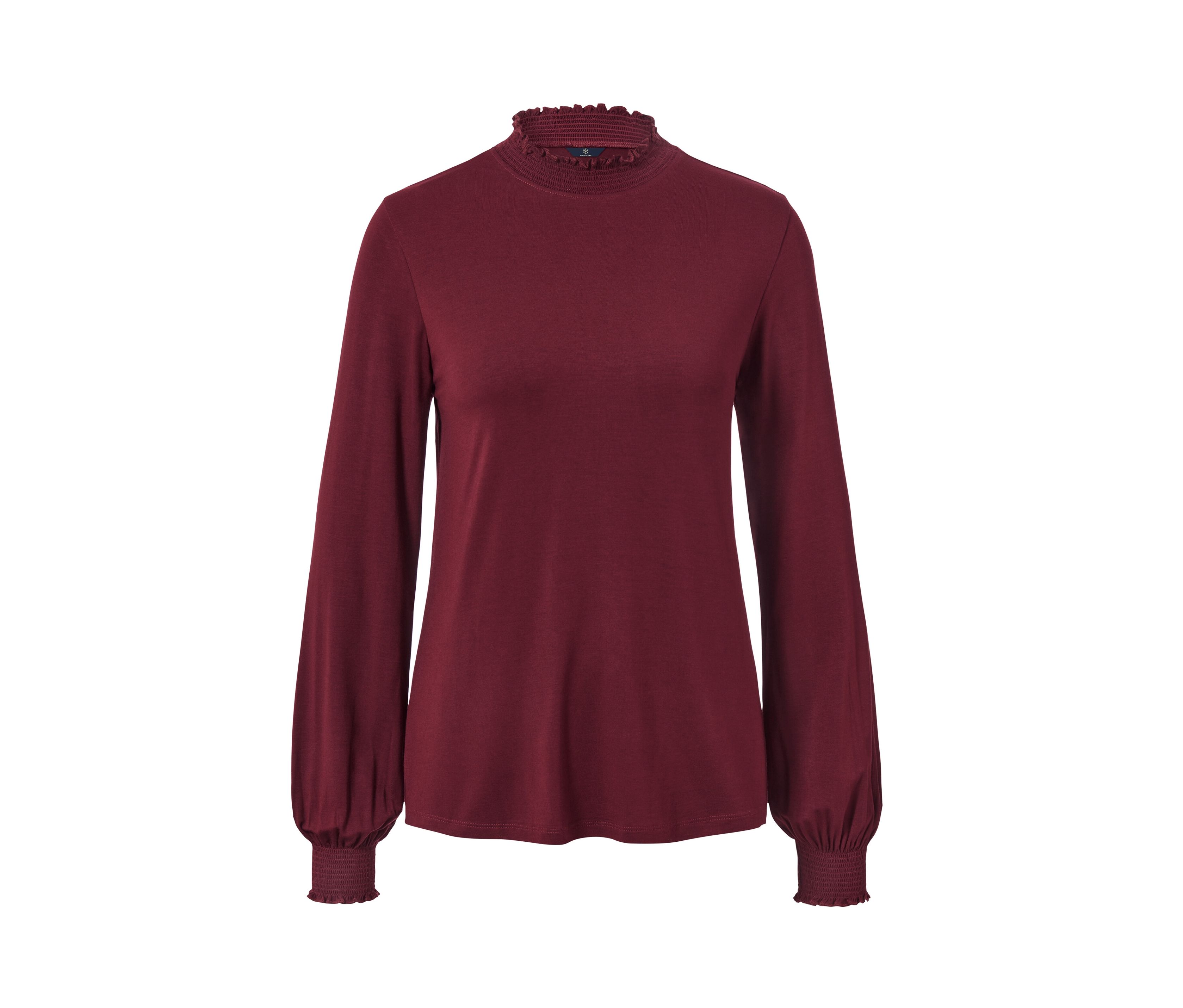 Tchibo - Blusenshirt mit Stehkragen - Damen - Gr. XL - dunkelrot