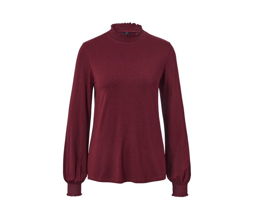 Blusenshirt mit Stehkragen.