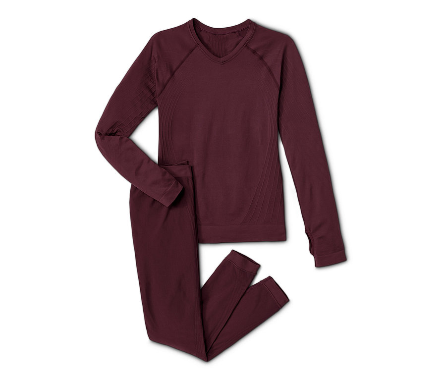 Weinrote Seamless-Funktionsunterwäsche.