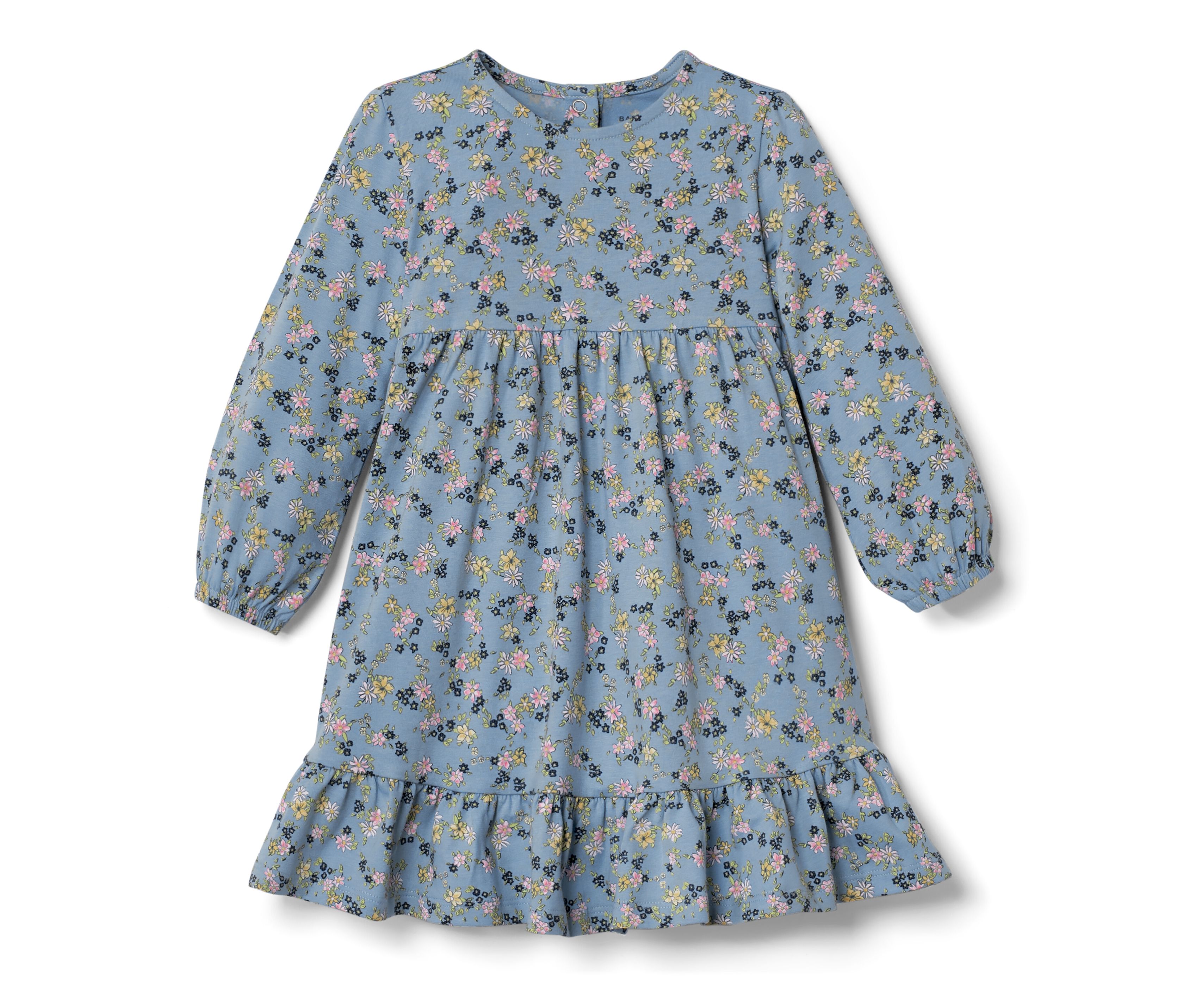 Tchibo - Baby-Jerseykleid - Mädchen - Gr. 86/92 - hellblau/geblümt
