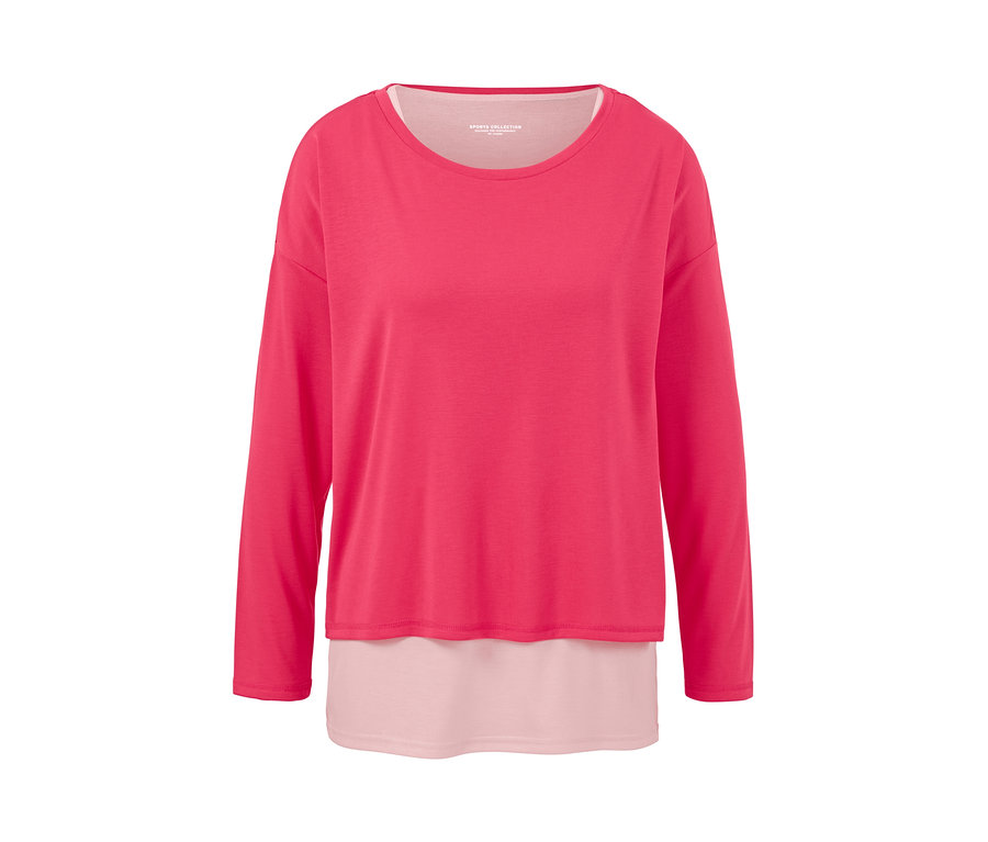 Pinkes 2-in-1-Sportshirt.