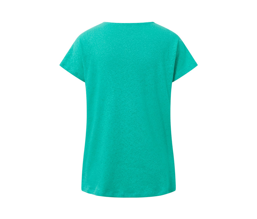Aqua Shirt aus Leinenmix.