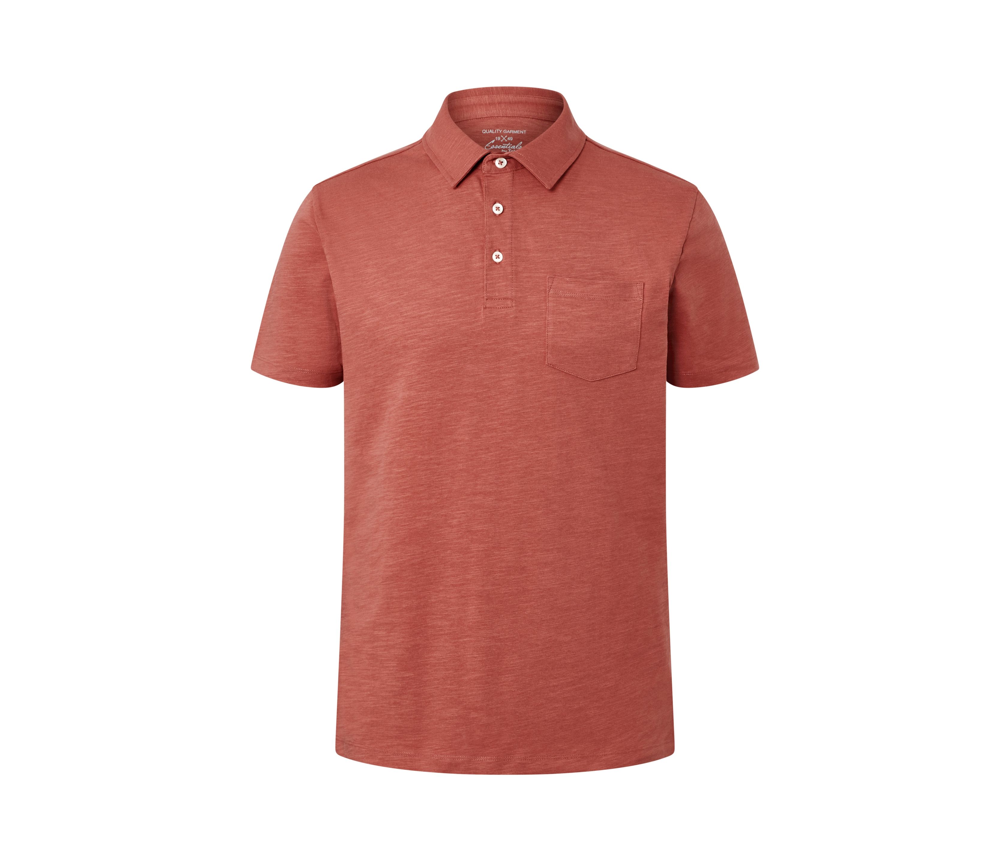 Tchibo - Jersey-Poloshirt - Herren - Gr. S - terrakotta