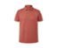 Terrakottafarbenes Jersey-Poloshirt mit Knopfleiste und Brusttasche.