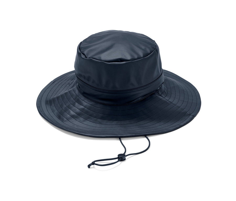 Dunkelblauer Unisex-Regenhut.