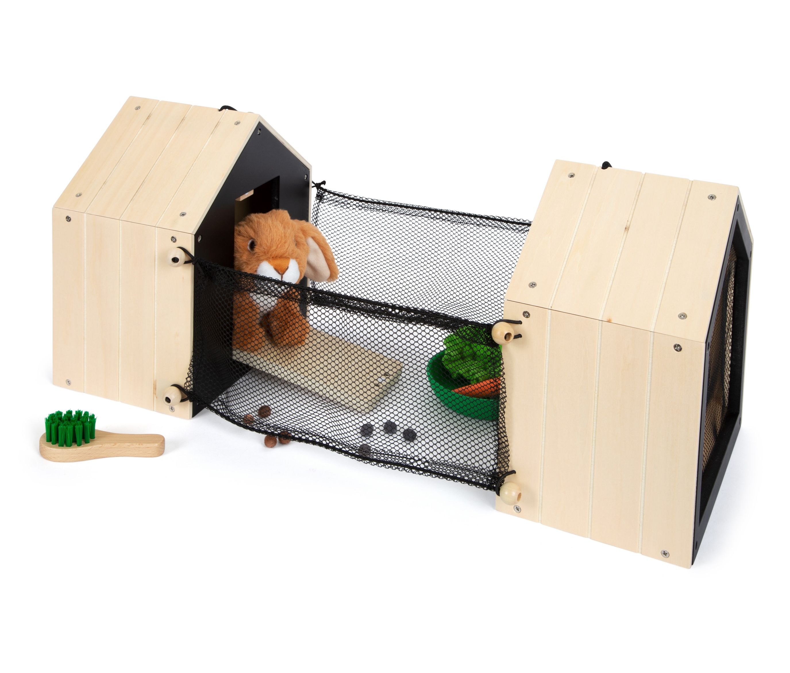 small foot Hasenstall mit Auslauf - braun