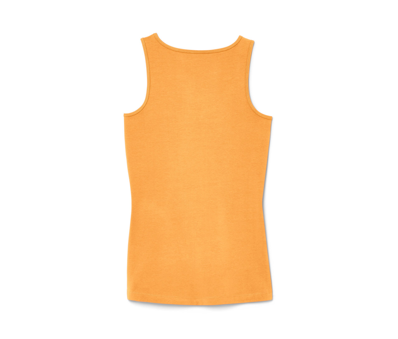 Rückansicht von 2 Tops in Orange.