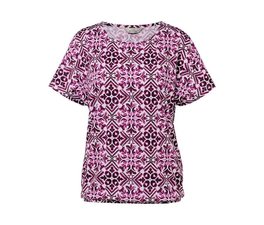 Bedrucktes Blusenshirt, berry.