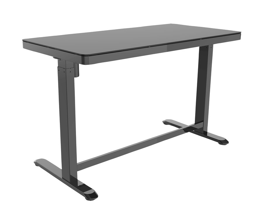 MEDION® höhenverstellbarer Schreibtisch, schwarz, 120 x 60 cm.