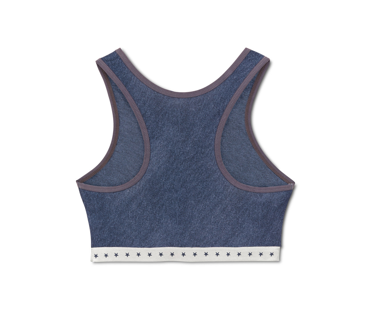 Blaues Mädchen-Bustier mit Sternen.