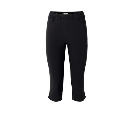 Eine schwarze 3/4-Bengalin-Hose.