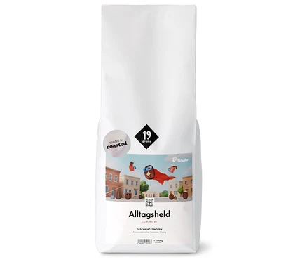 Packung 19grams x roasted. - Alltagsheld Co-Roast #3 Omni-Roast - 1 kg ganze Bohne.