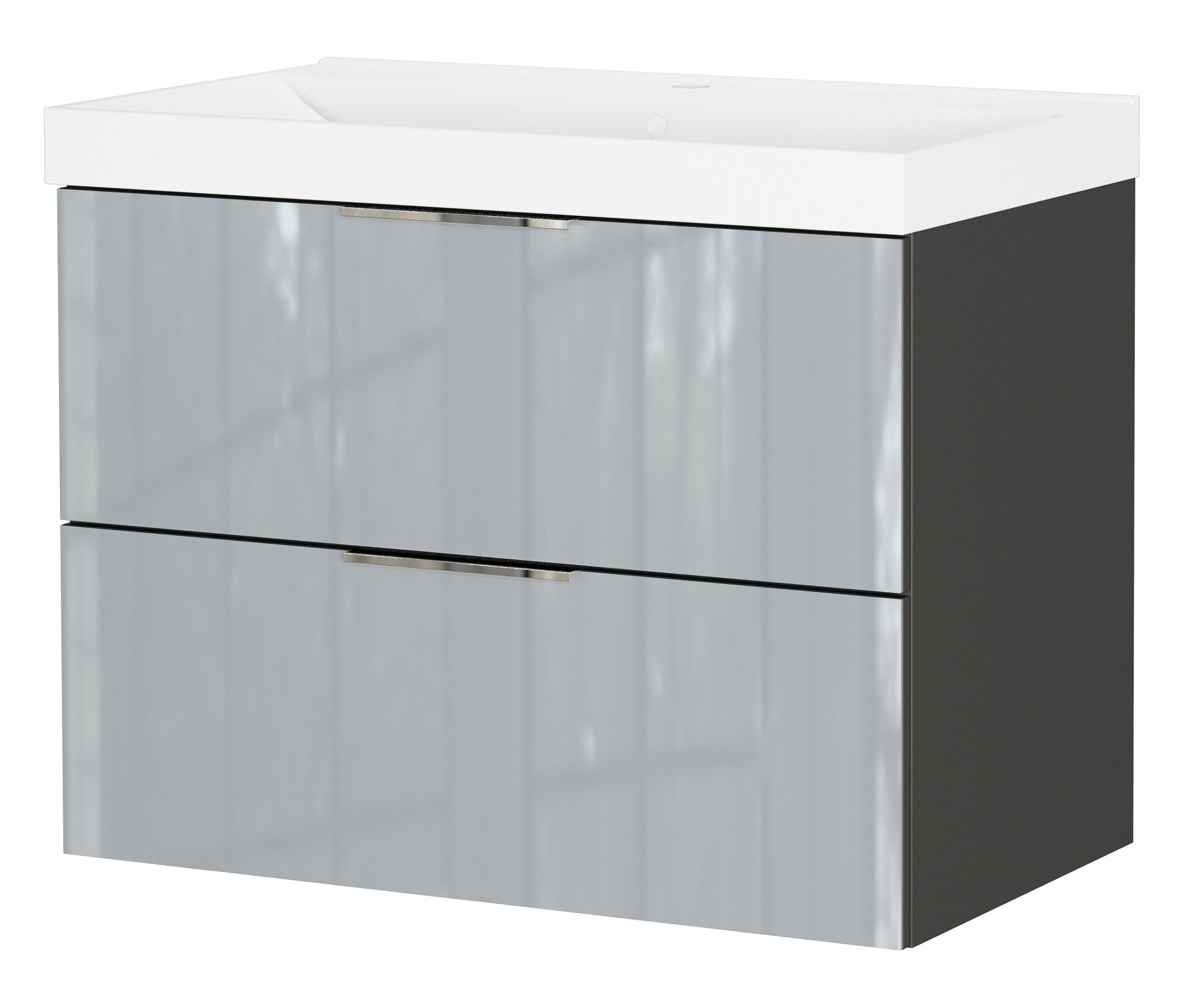 Tchibo - Waschtisch »Celano« mit Becken - 81x46x65cm - grau - - Holzwerkstoffe / Glas