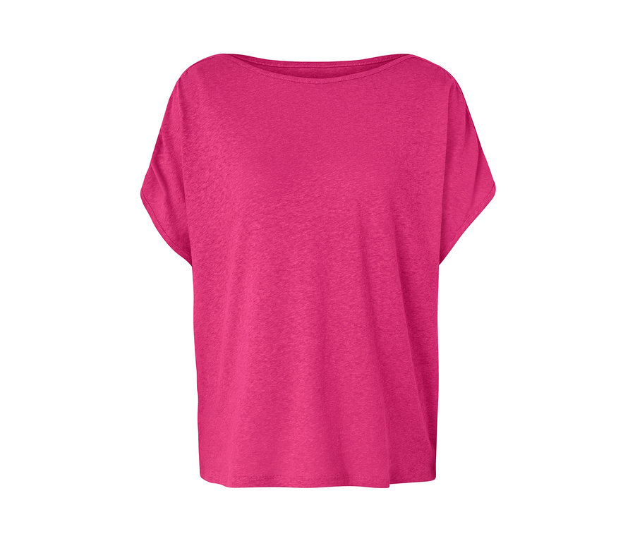 Rosa Shirt aus Leinenmix.