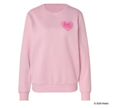 Rosa Pullover mit pinkfarbenem "Barbie HELENE FISCHER"-Herzlogo auf der Brust.
