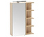 Schildmeyer Spiegelschrank »500 Sasso« in Eichenoptik mit Spiegeltür und seitlichen Regalen.