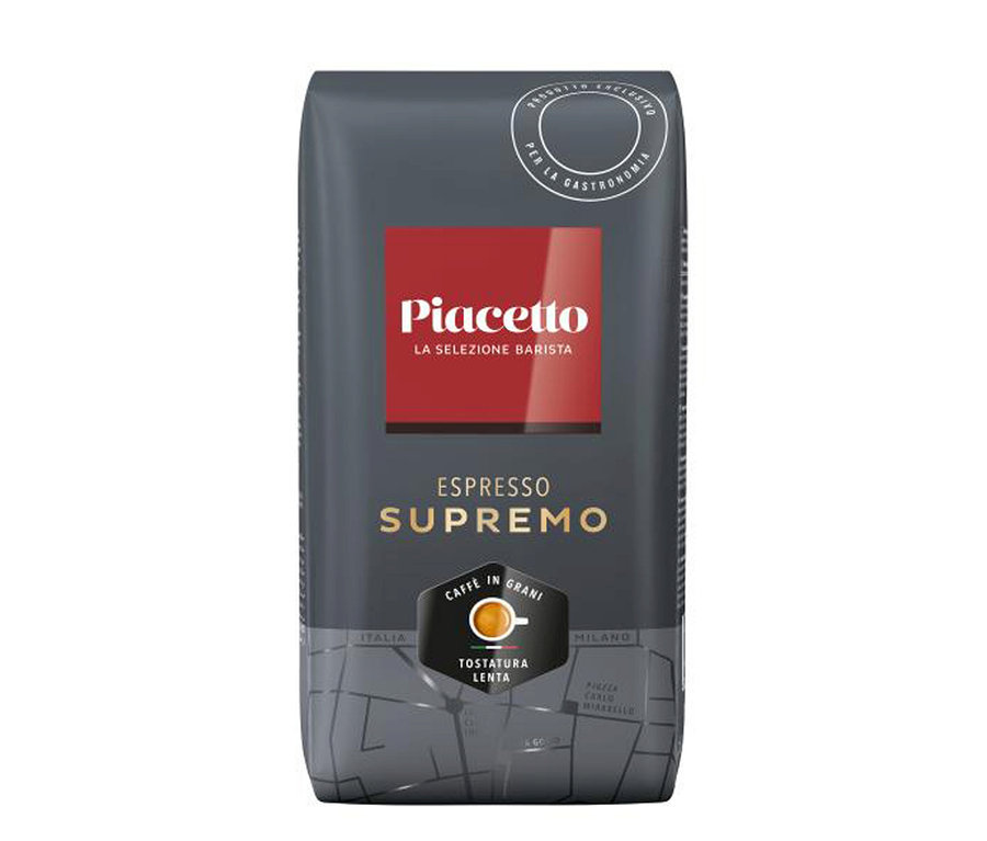 Graue Packung Piacetto Espresso Supremo.