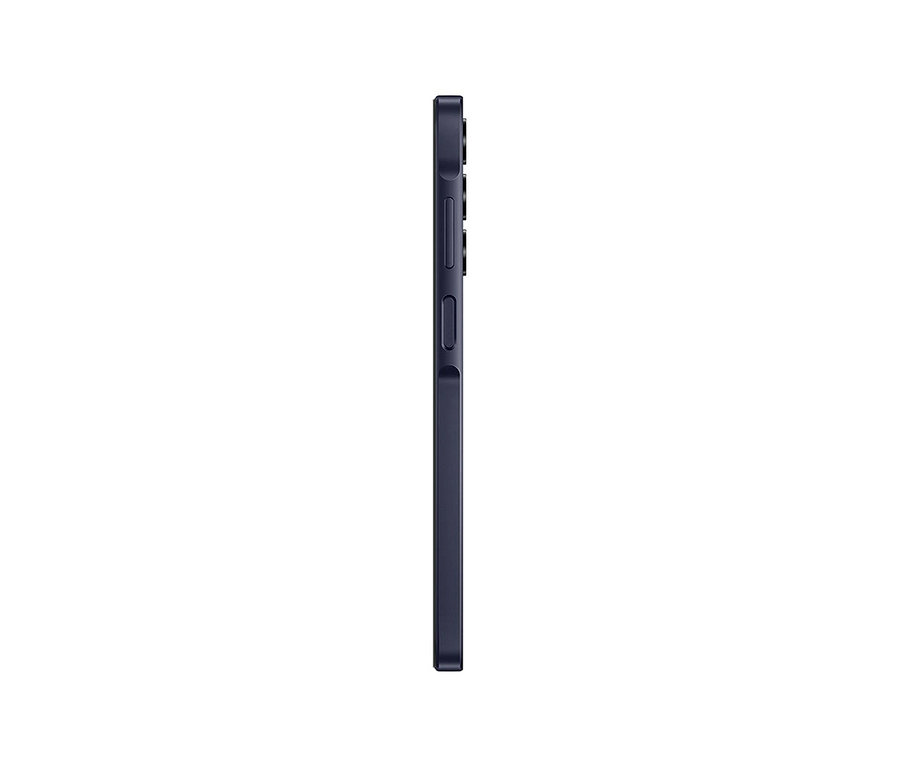 Seitenansicht eines blau-schwarzen Samsung Galaxy A25 5G 128GB.