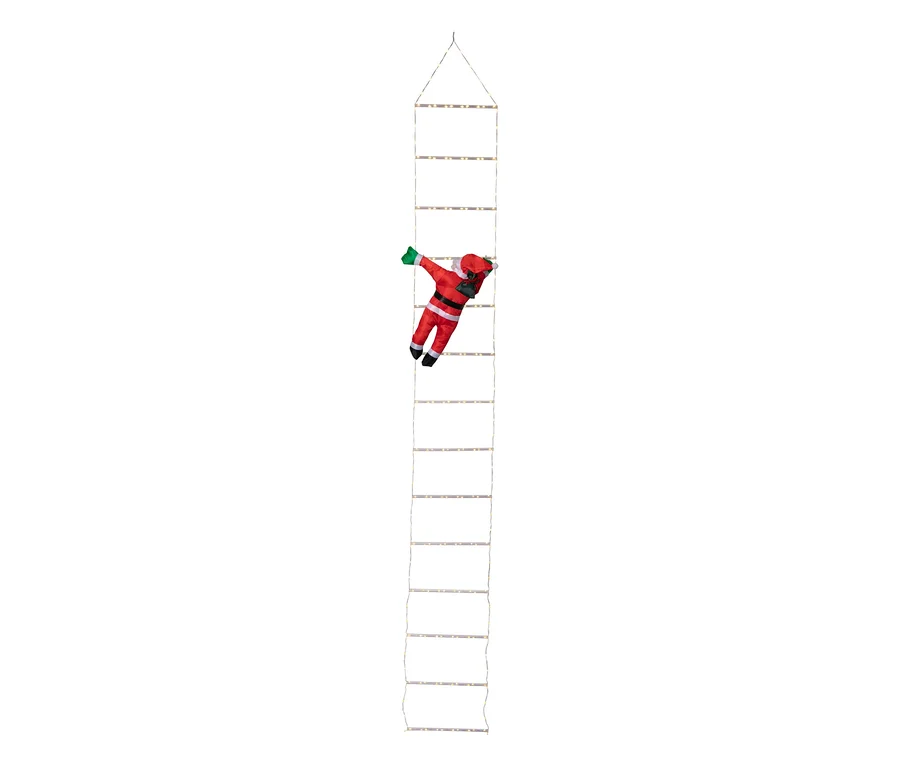 LED-Santa auf Leiter