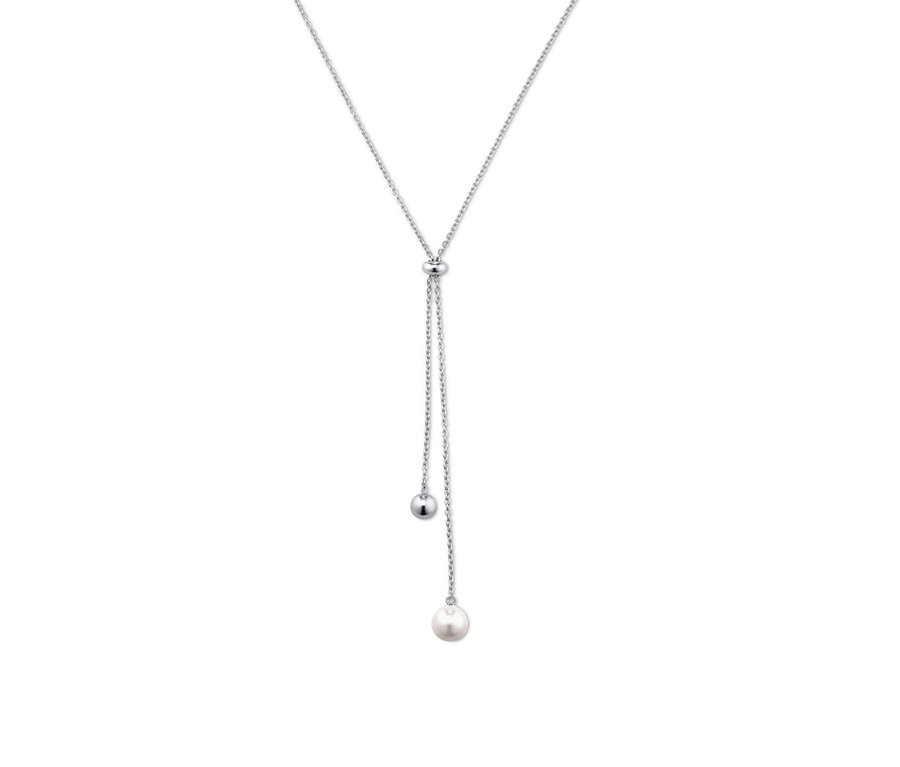 Silberkette mit Muschelkernperle.