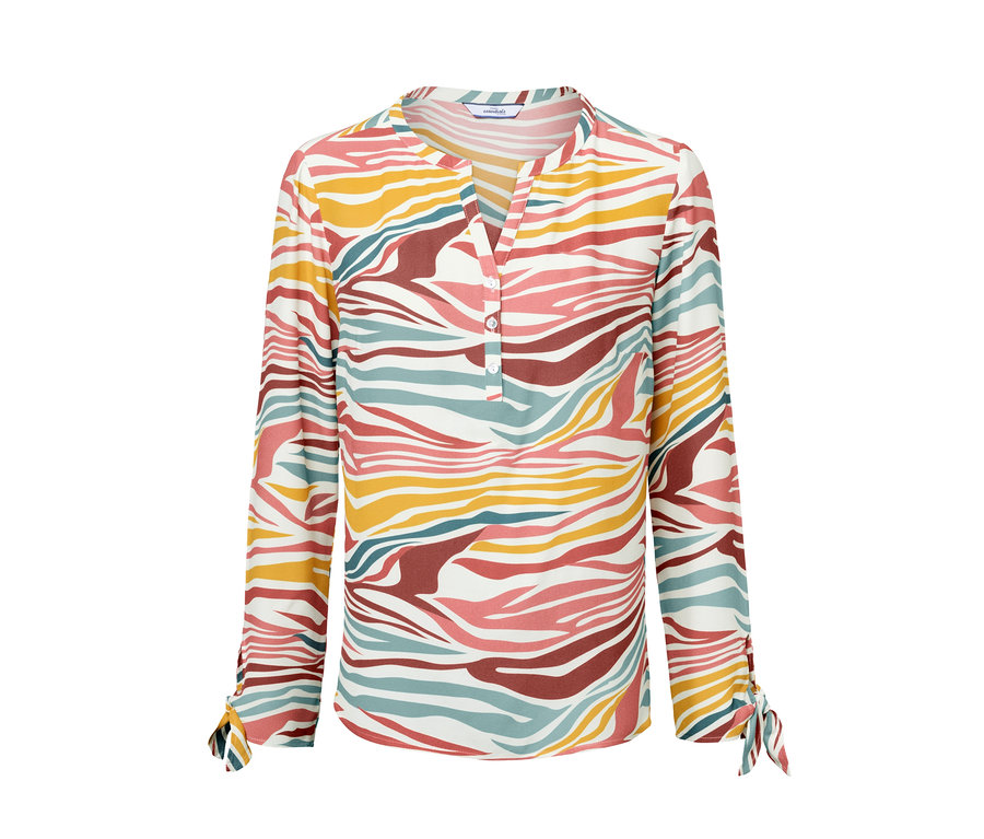 Bluse im Zebra-Dessin.