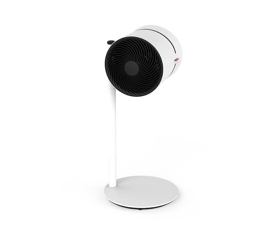 Weißer Boneco Air-Shower-Ventilator und Luftreiniger »Clean & Cool F220CC« auf weißem Hintergrund.