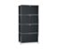 Schwarzes Highboard Metall »CN3« mit 4 Klappenfächern.